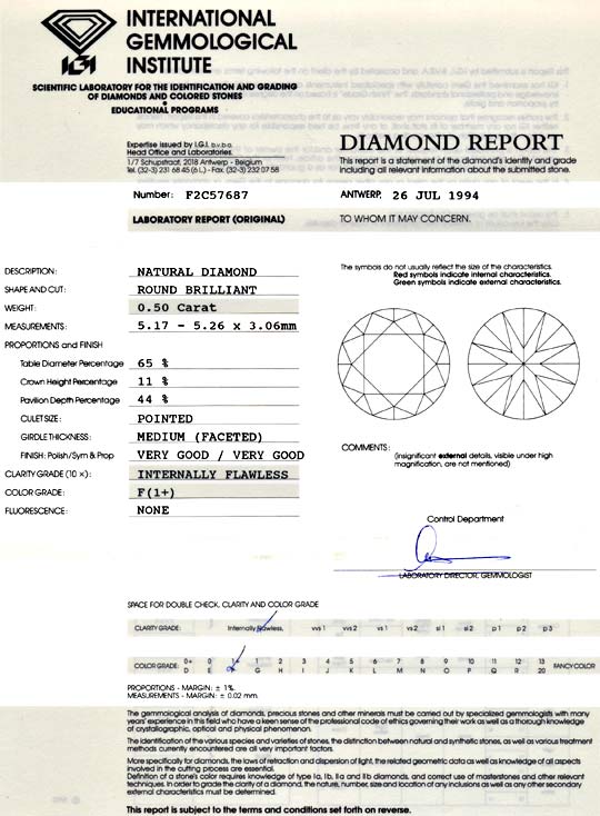 Foto 9 - Diamant 0,5ct IGI Lupenrein Top Wesselton Plus F, D5100