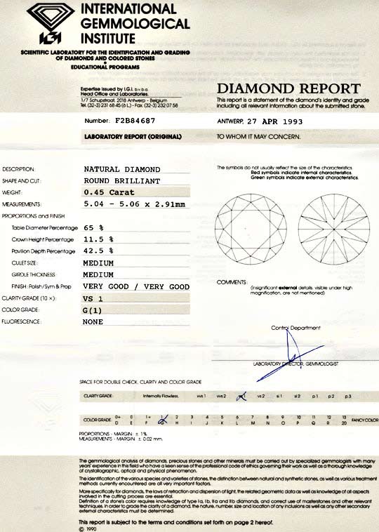 Foto 9 - Diamant, IGI!, 0,45ct Top Wesselton G VG/VG Wert, D5587