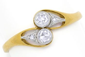 Foto 1 - Feiner Jugendstil Ring mit 0,26ct Diamanten Platin-Gold, S9160