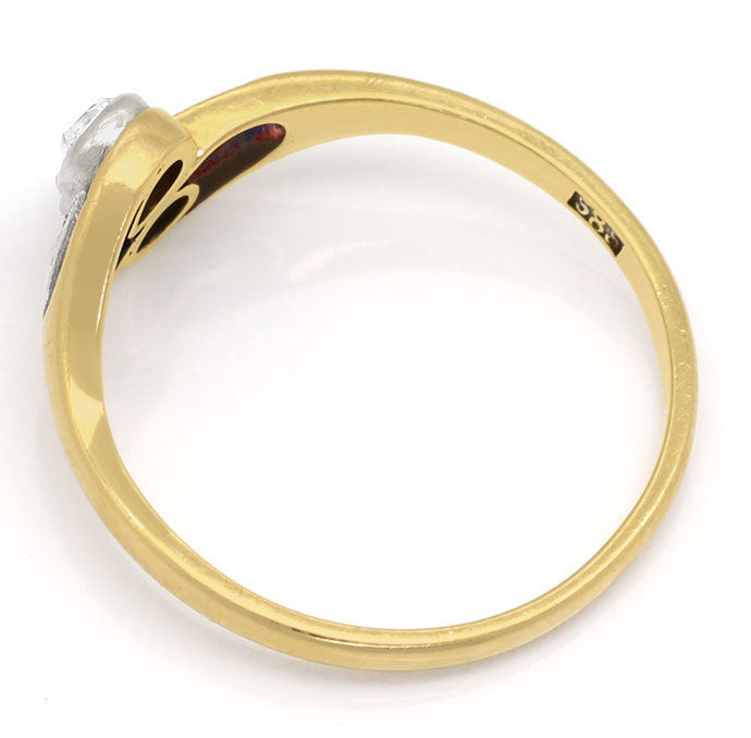 Foto 3 - Feiner Jugendstil Ring mit 0,26ct Diamanten Platin-Gold, S9160