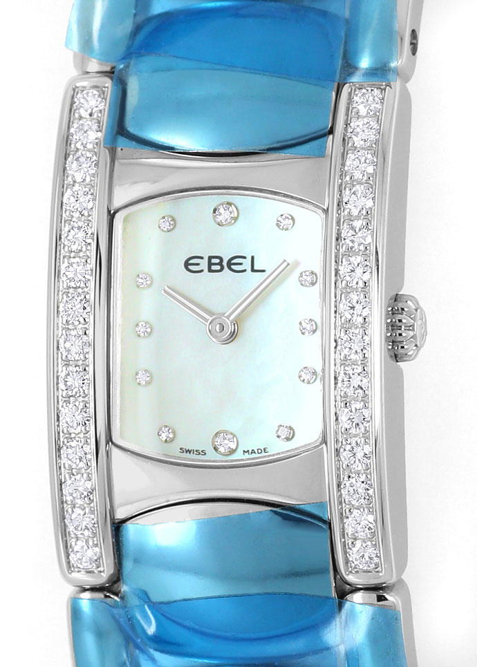 Foto 2 - Ebel Beluga Manchette Uhr Perlmutt Diamanten Ungetragen, U2464